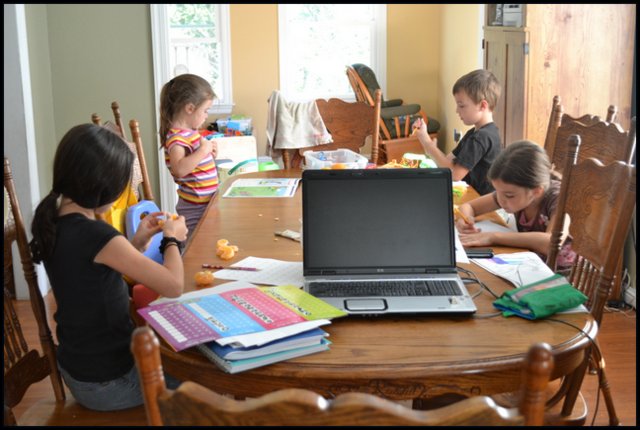 large family homeschool