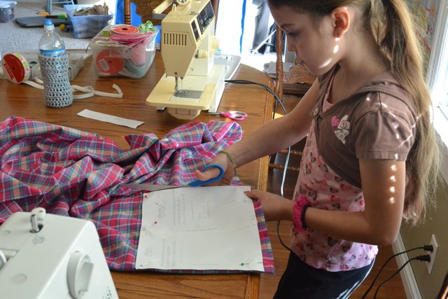 Learning the art of sewing 