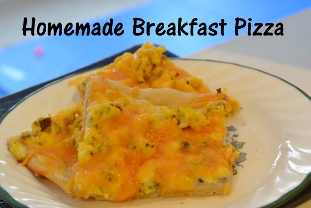 homemade breakfast pizza 